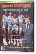 Dean Smith with North Carolina Team Acrylic Print