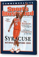 Carmelo Anthony Celebrates Syracuse Victory Acrylic Print by Sports Illustrated