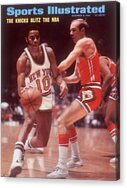 Basketball Face-off in 1969 Acrylic Print