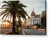 Sunset Over Hotel Negresco in Nice Acrylic Print