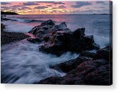 Dawn Sky, Rocky Maine Coast. Acrylic Print