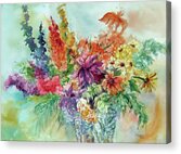 Cut Glass Bouquet Acrylic Print by Sheila Parsons