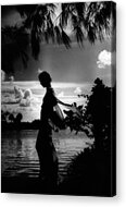 Silhouette by the Lake Acrylic Print