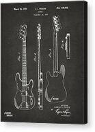 Fender Guitar Patent Drawing Acrylic Print