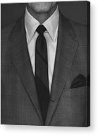 Elegant Suit and Tie Close-up Acrylic Print