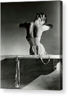 Elegant Corset Back View Acrylic Print