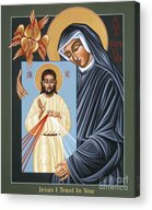 St Faustina and Divine Mercy Icon Acrylic Print