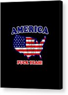 America Fuck Yeah Patriotic Acrylic Print