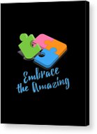 Embrace The Amazing Autism Awareness Acrylic Print