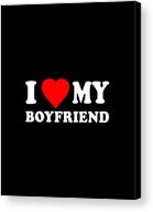 I Love My Boyfriend Acrylic Print