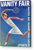 Helen Wills Tennis Vanity Fair Cover Acrylic Print by Miguel Covarrubias
