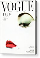 Vogue 1950 Cover Design Acrylic Print by Erwin Blumenfeld