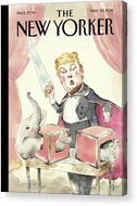 Magician with Elephant Trick Acrylic Print by Barry Blitt