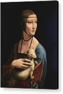 Lady Holding an Ermine Acrylic Print