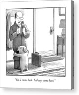 Man and Dog Reunion Acrylic Print