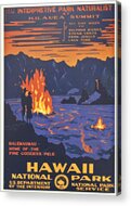 Vintage Hawaii National Park Poster Acrylic Print