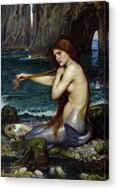 Mermaid by John William Waterhouse Acrylic Print