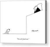 Courtroom Cartoon with Dog Acrylic Print