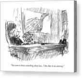 Humorous Attorney Cartoon Acrylic Print