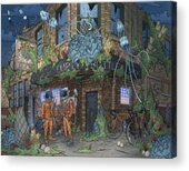 Astronauts at the Abandoned Venue Acrylic Print