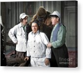Three Stooges And The Gorilla Acrylic Print
