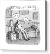 Humorous Mind-Body Problem Cartoon Acrylic Print