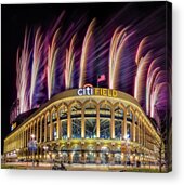 Fireworks at Citi Field Acrylic Print