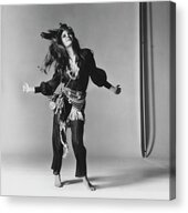 Raquel Welch in Dance Pose Acrylic Print by Bert Stern