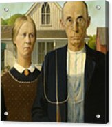 American Gothic Couple Acrylic Print