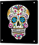 Sugar Skull Day Of The Dead Dia De Los Muertos Acrylic Print