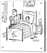 Father Reading to Daughter at Bedtime Acrylic Print