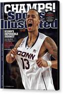 Shabazz Napier Celebrates Championship Canvas Print by Sports Illustrated