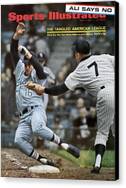 Ken Berry Avoids Mickey Mantle's Tag Canvas Print