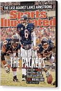 Jay Cutler and Chicago Bears on Field Canvas Print by Sports Illustrated