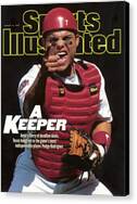 Pudge Rodriguez Sports Magazine Cover Canvas Print