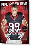 J.J. Watt Sports Cover Feature Canvas Print