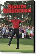 Tiger Woods' Iconic Victory Moment Canvas Print