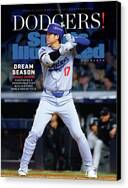 Shohei Ohtani Dodgers World Series Cover Canvas Print