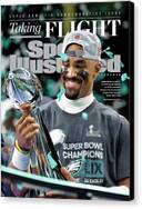 Jalen Hurts Celebrates Super Bowl Victory Canvas Print