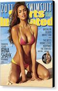 Irina Shayk on the Beach Canvas Print by Sports Illustrated