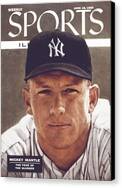 Mickey Mantle on Sports Magazine Cover Canvas Print