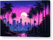 Sunset In La, 02 Canvas Print