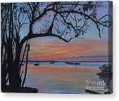 Marsh Harbour At Sunset Canvas Print