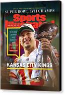 Patrick Mahomes Celebrates Super Bowl Win Canvas Print