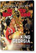 Stetson Bennett Celebrates Championship Canvas Print