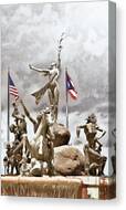 Old San Juan La Fuenta Raices Study 3 Canvas Print