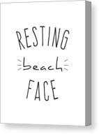 Resting Beach Face #2 Canvas Print
