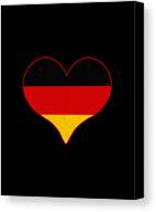 I Love Germany Flag Canvas Print