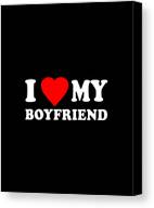 I Love My Boyfriend Canvas Print