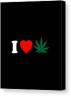I Love Weed Canvas Print